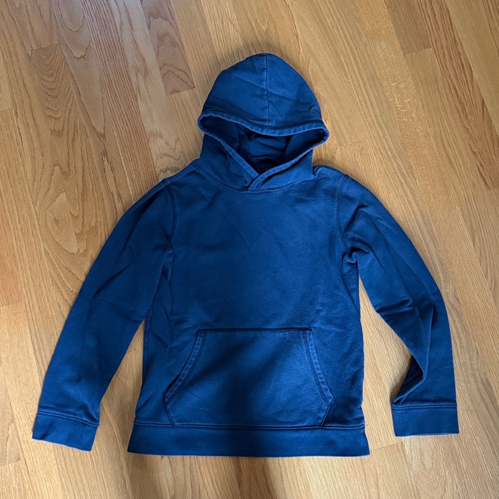 Lands' End Kids Navy Blue Hooded Sweatshirt